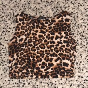 Cheetah print crop top